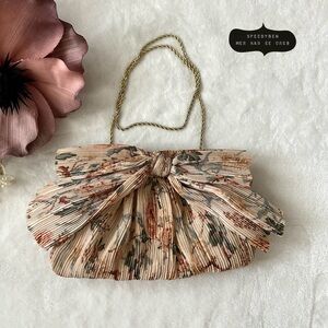 Loeffler Randall Pleated Floral Rayne clutch Shoulder Bag